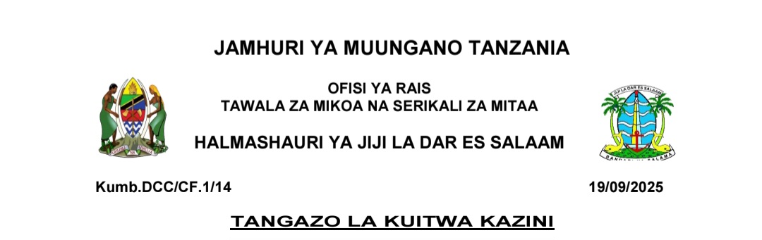 Majina ya Walioitwa Kazini Jiji la Dar es Salaam