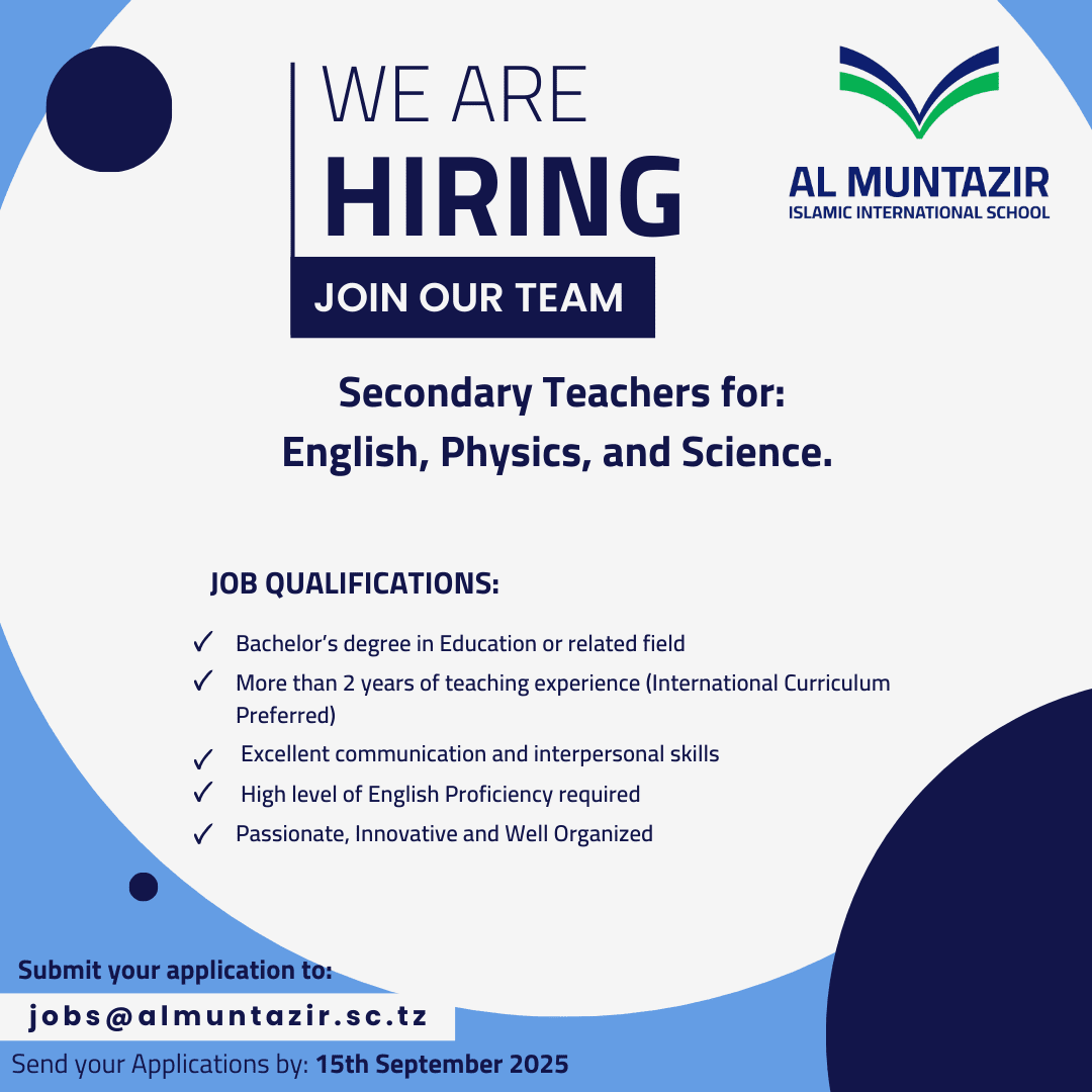 Teaching Vacancies at Al Muntazir Islamic School
