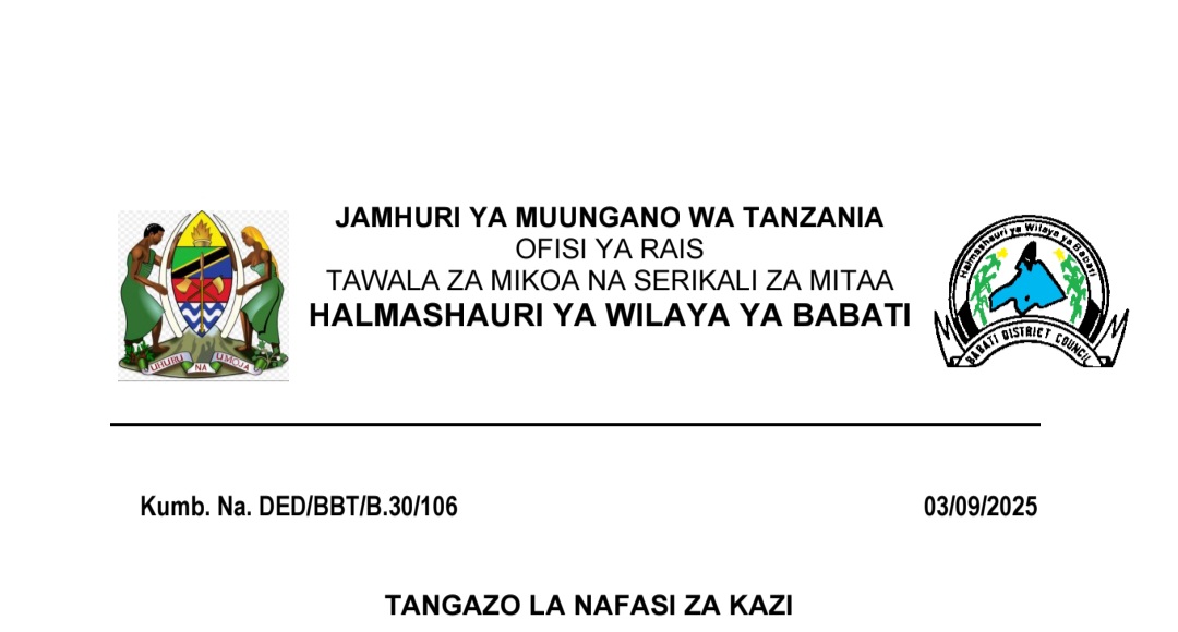 Nafasi za Kazi Babati Dc 2025 Dereva Daraja II