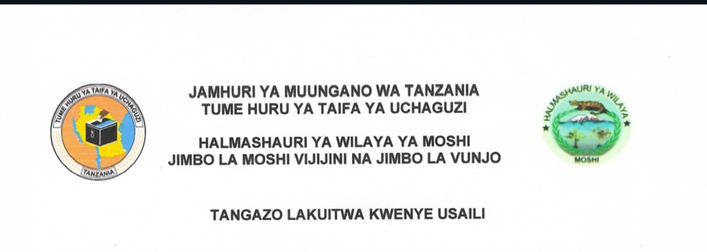 Moshi Usaili Uchaguzi Mkuu 2025 Vunjo na Moshi Vijijini