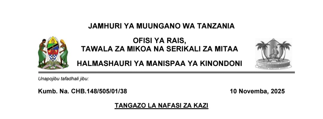 Dereva Daraja II Nafasi 13 Kinondoni Mc