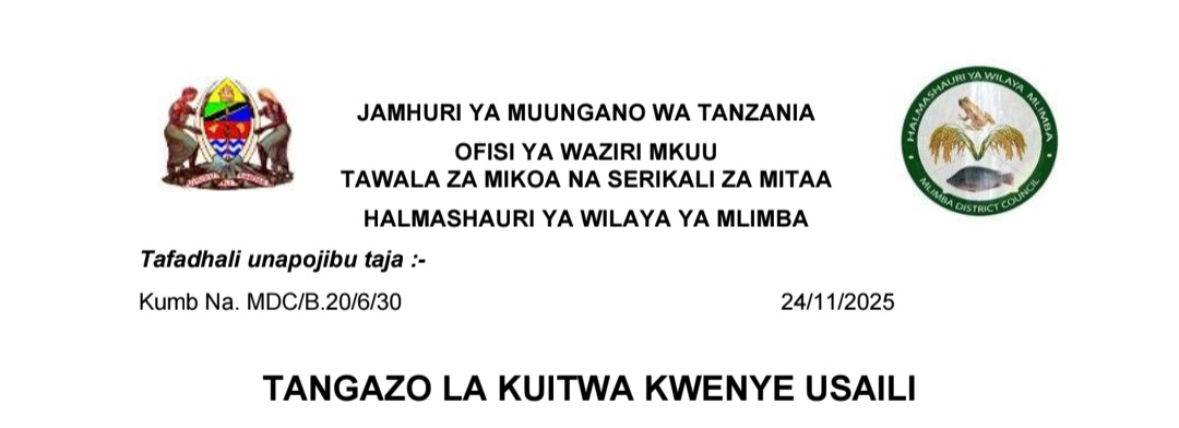 Mlimba Dc Call for Interview