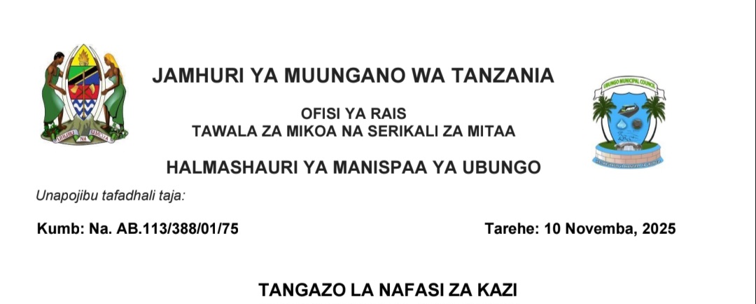 New Jobs Kutoka Ubungo