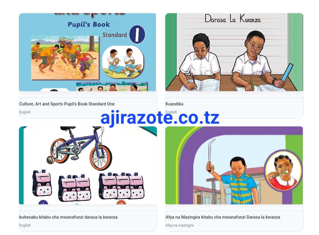 Vitabu vya Tie Darasa la Kwanza