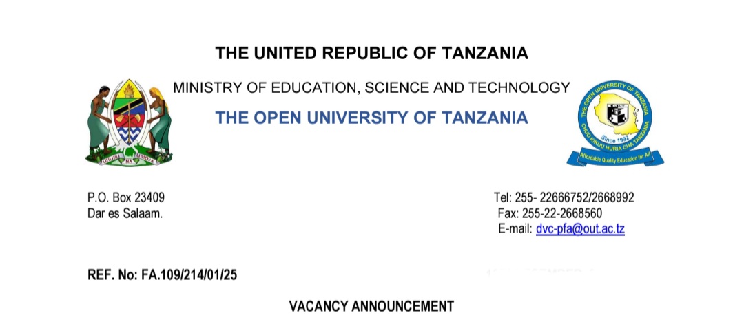 Job Vacancies at Open University of Tanzania