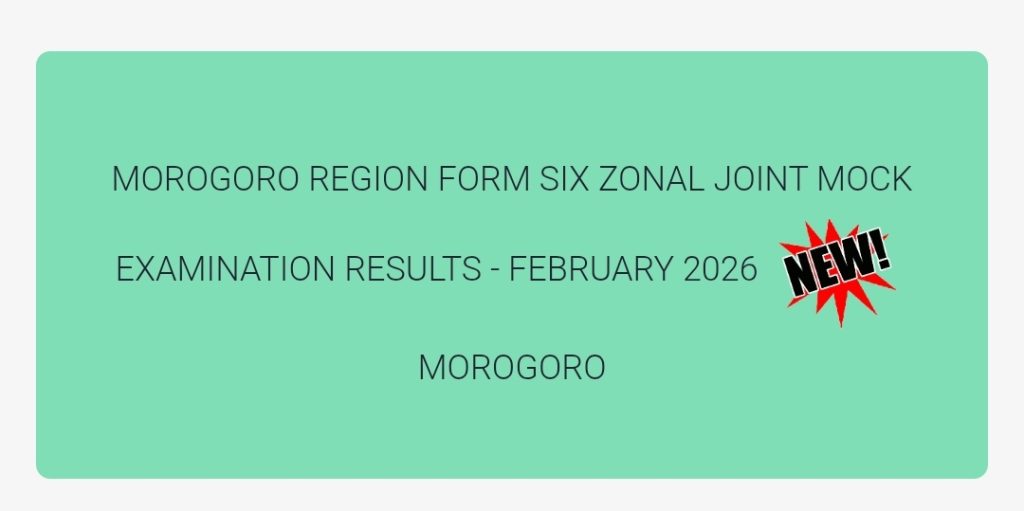 Matokeo ya Mock Form Six (Kidato cha Sita) 2026 Morogoro