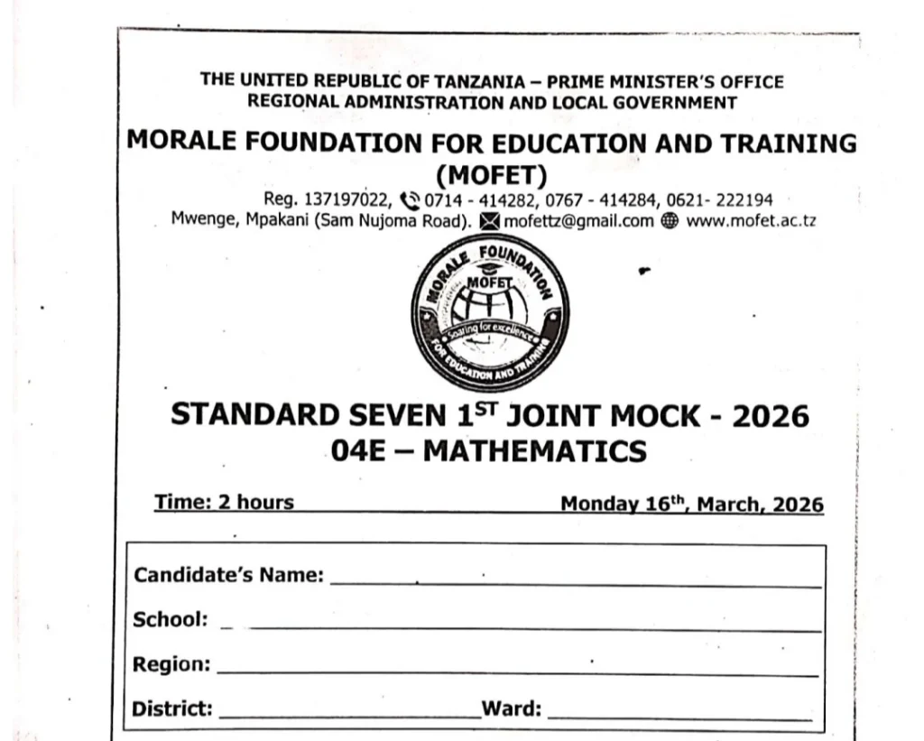 Mofet Standard Seven Mock Exam 2026